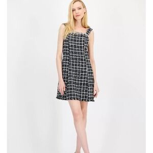 Tahari ASL Rhinestone Tweed Sheath Dress Size 6  Embellished‎ Boucle NWT